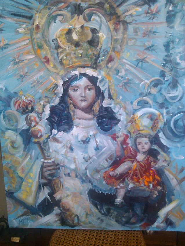 Lienzo Virgen 50x70